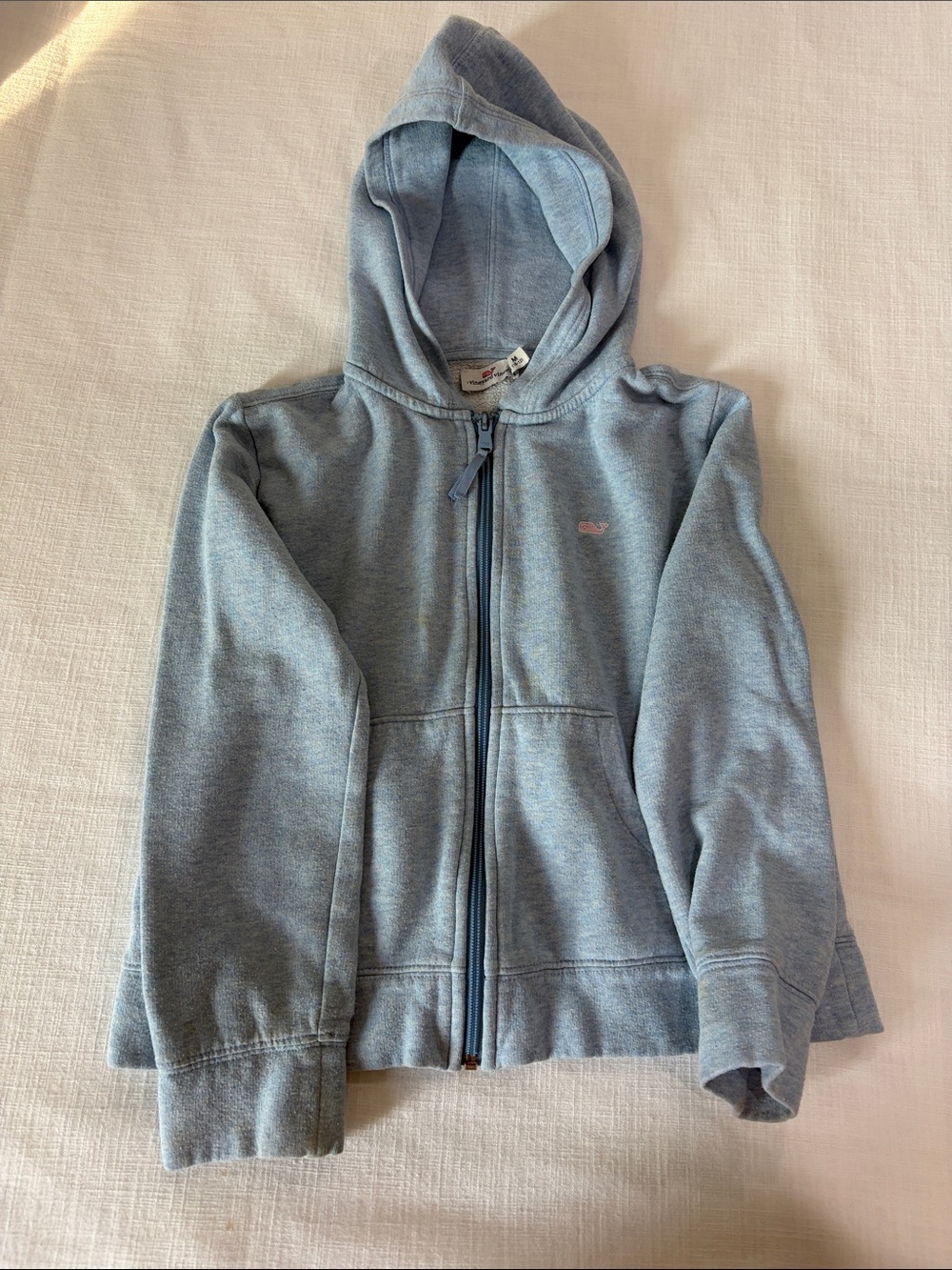 Vineyard Vines Girls Light Blue Sparkle Kids Zip-Up Hoodie